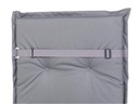 COCON Stuhlauflage Hochlehner Outdoor 120 x 50 cm, Grau