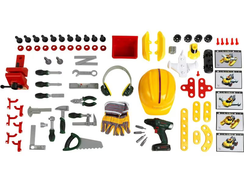 Klein-Toys Handwerker BOSCH Werkbank 81-teilig