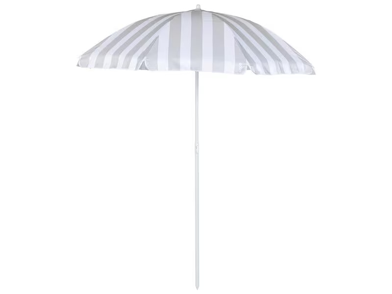 KOOR Sonnenschirm Marino Ø 150 cm, Grau/Weiss