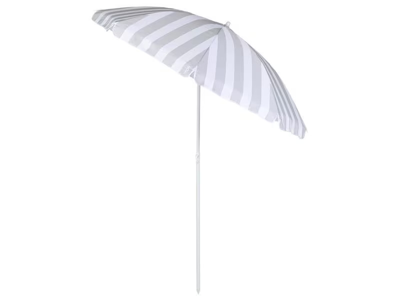 KOOR Sonnenschirm Marino Ø 150 cm, Grau/Weiss