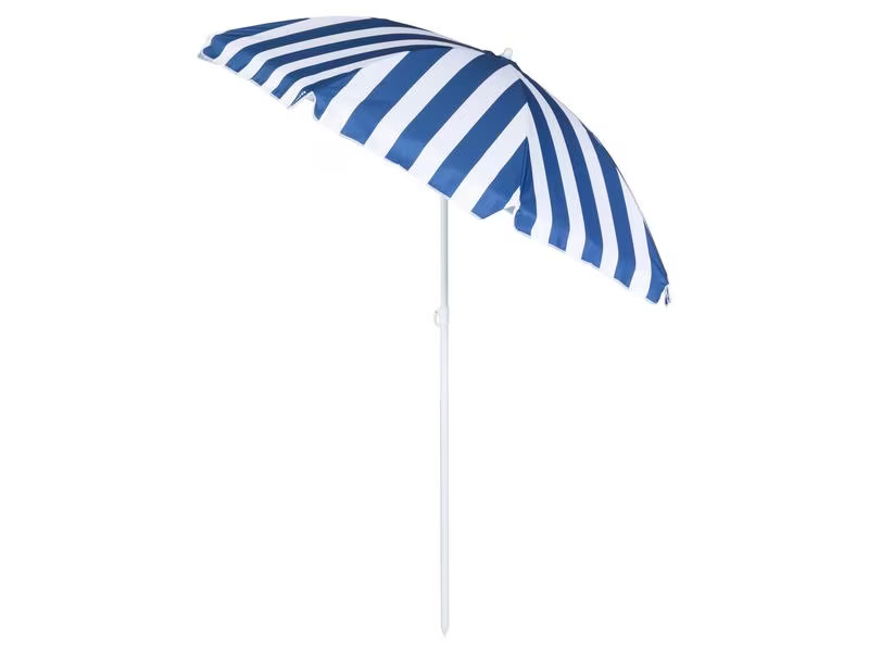 KOOR Sonnenschirm Marino Ø 150 cm, Blau/Weiss