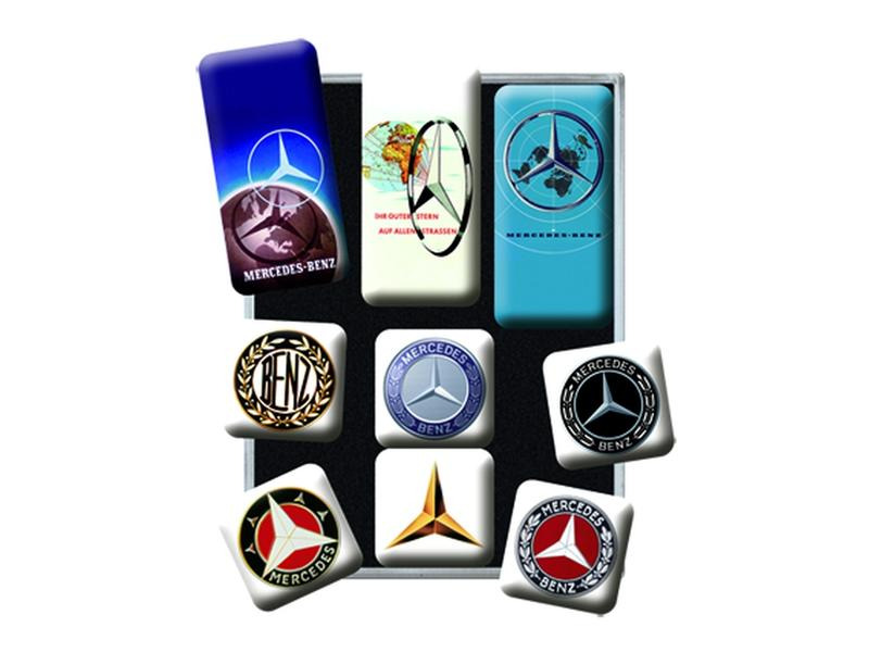 Nostalgic Art Magnet-Set Mercedes 9 Stück, Mehrfarbig