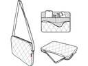 Reisenthel Notebooktasche Notebook sleeve Rhombus Black, 13.5