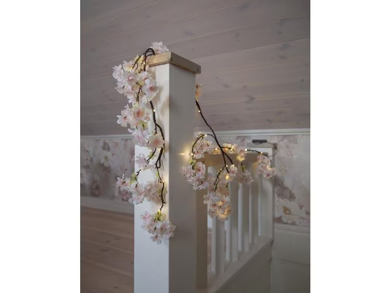 Star Trading Girlande Cherry Flower, 48 LEDs, 1.8 m, Pink
