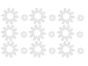 Kleine Wolke Antirutsch-Sticker Daisies 18 Stück, Transparent