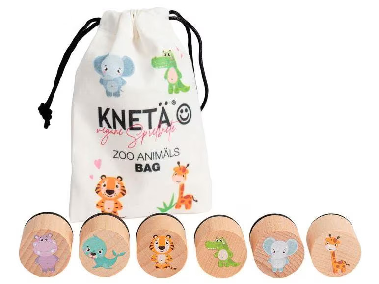 KNETÄ Holzstempel Set Zoo Animäls
