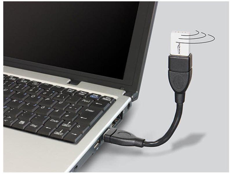 Delock USB 2.0-Kabel A - A ShapeCable 0.15 m