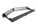 Delock Patchpanel 24 Port Keystone, 19 Rack mit Entlastungsschiene