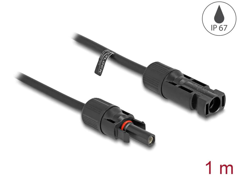 Delock Anschlusskabel DL4 Stecker zu Buchse 6 mm², 1 m
