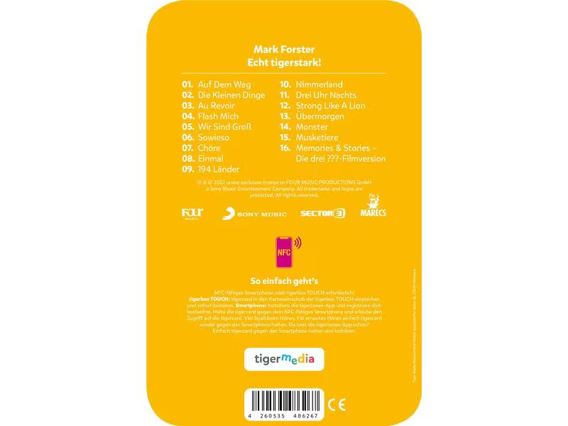Tigermedia tigercard Mark Forster