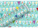 Braun + Company Geschenkpapier Wimpel, Türkis