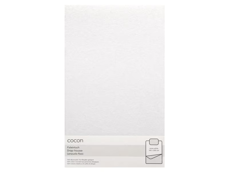 COCON Fixleintuch 140-160 x 200 cm, Edelweiss