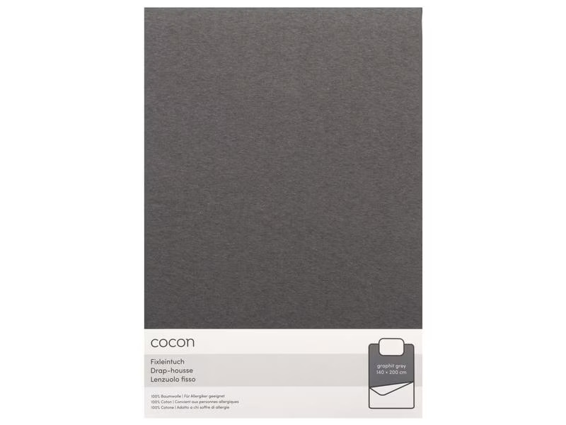 COCON Fixleintuch 140-160 x 200 cm, Graphit