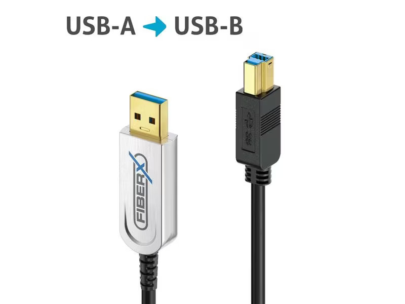 FiberX USB 3.1-Kabel FX-I645 AOC USB A - USB B 7 m