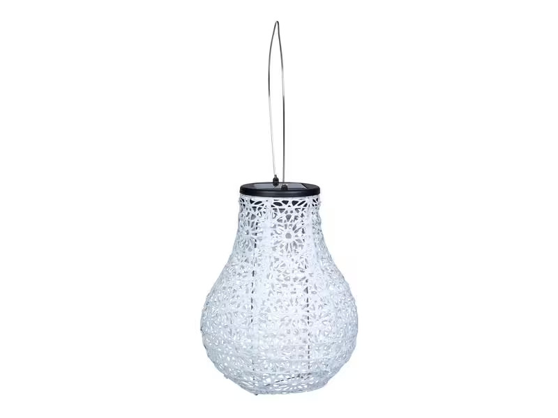 COCON Lampion LED Solar Birne, Hellgrau