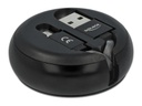 Delock USB 2.0-Kabel USB-A - MicroB mit Autorollfunktion, schwarz