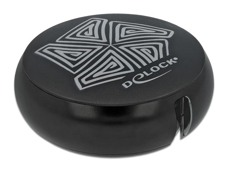 Delock USB 2.0-Kabel USB-A - MicroB mit Autorollfunktion, schwarz