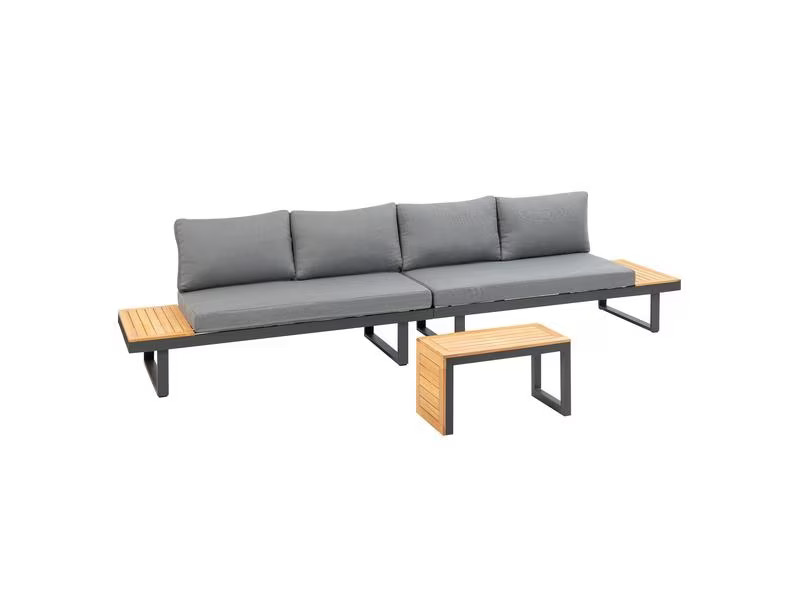 COCON Loungeset Ascona, Anthrazit, 4 Sitzplätze