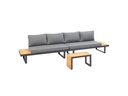 COCON Loungeset Ascona, Anthrazit, 4 Sitzplätze