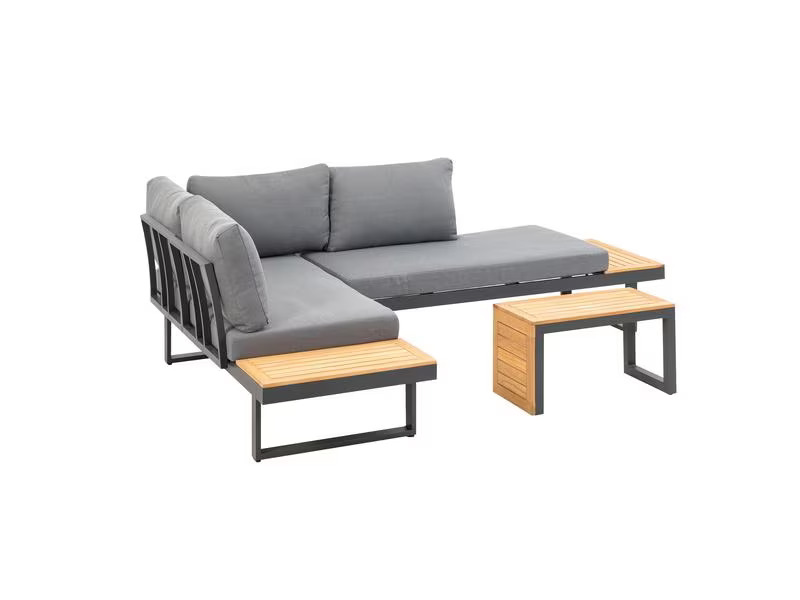 COCON Loungeset Ascona, Anthrazit, 4 Sitzplätze