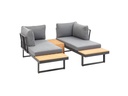 COCON Loungeset Ascona, Anthrazit, 4 Sitzplätze