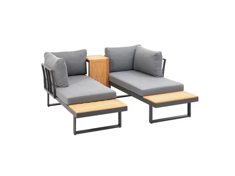 COCON Loungeset Ascona, Anthrazit, 4 Sitzplätze