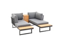 COCON Loungeset Ascona, Anthrazit, 4 Sitzplätze
