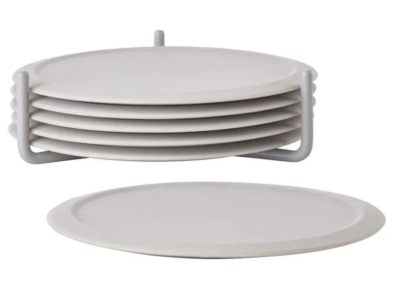Zone Denmark Untersetzer Singles 6er Set, Grau; Weiss