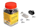 Delock Stecker RJ45, S/FTP, Cat.8.1 25 Stück, Transparent