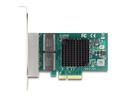 Delock Netzwerkkarte 4x RJ45 Gigabit, PCI-Express x4