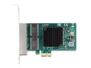 Delock Netzwerkkarte 4x RJ45 Gigabit, PCI-Express x1