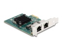 Delock Netzwerkkarte 2x RJ45 Gigabit, PCI-Express x1