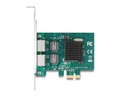 Delock Netzwerkkarte 2x RJ45 Gigabit, PCI-Express x1