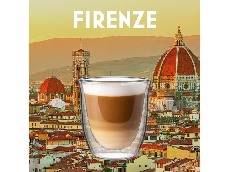 Bialetti Cappuccino Becher Firenze 200 ml, 2 Stück, Transparent