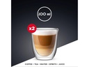 Bialetti Cappuccino Becher Firenze 200 ml, 2 Stück, Transparent