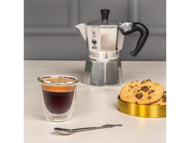Bialetti Espresso Becher Firenze 80 ml, 2 Stück, Transparent