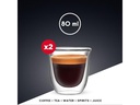 Bialetti Espresso Becher Firenze 80 ml, 2 Stück, Transparent