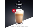 Bialetti Latte Macchiato Becher Firenze 300 ml, 2 Stück, Transparent