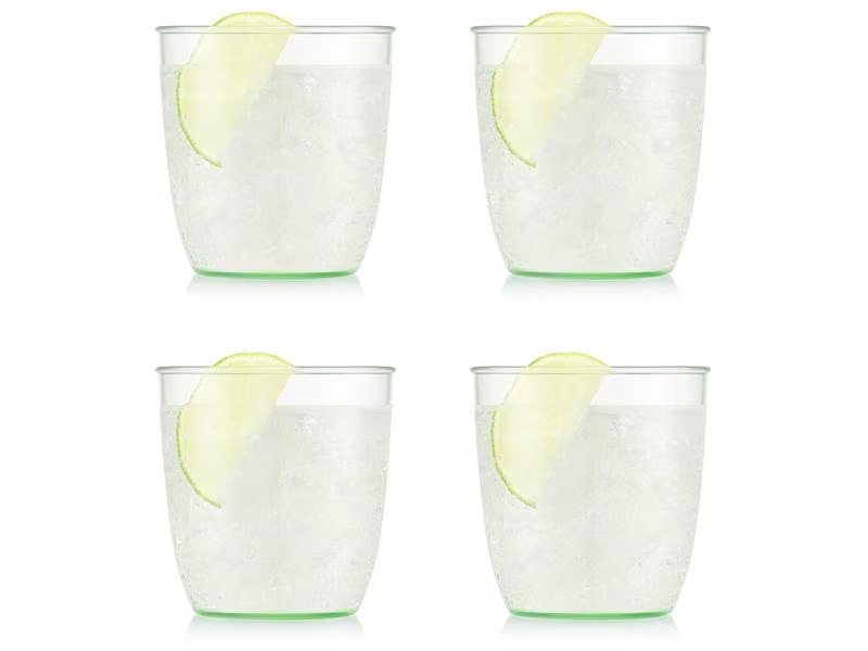 Bodum Outdoor-Becher Kvadrant 200 ml, Grün, 4 Stück