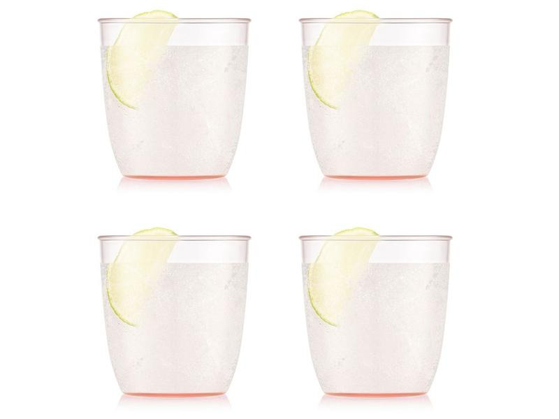 Bodum Outdoor-Becher Kvadrant 200 ml, Rosa, 4 Stück