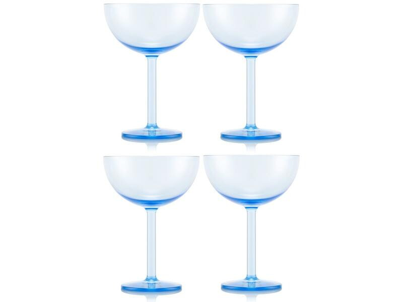 Bodum Outdoor-Champagnerglas Oktett 280 ml, Blau, 4 Stück