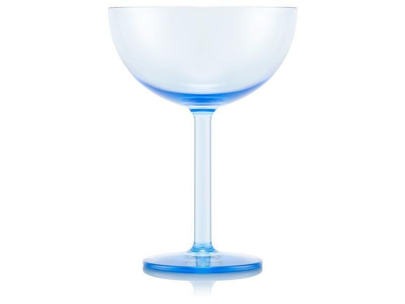 Bodum Outdoor-Champagnerglas Oktett 280 ml, Blau, 4 Stück