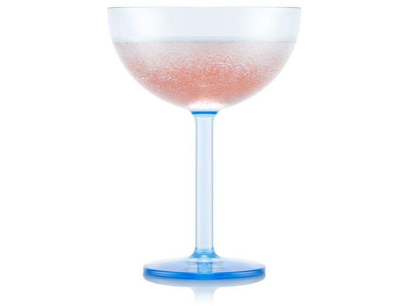 Bodum Outdoor-Champagnerglas Oktett 280 ml, Blau, 4 Stück