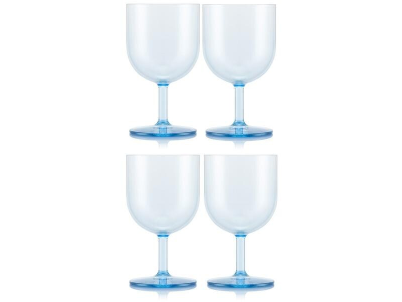 Bodum Outdoor-Weinglas Oktett 250 ml, Blau, 4 Stück
