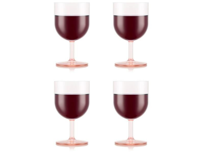 Bodum Outdoor-Weinglas Oktett 250 ml, Rosa, 4 Stück