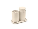 Brabantia Seifenspender-Set ReNew Set 250 ml, Beige