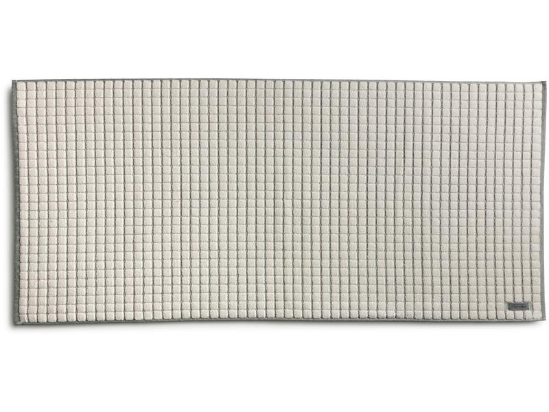 Möve Badteppich Eden Kästchen 60 x 130 cm, Nature