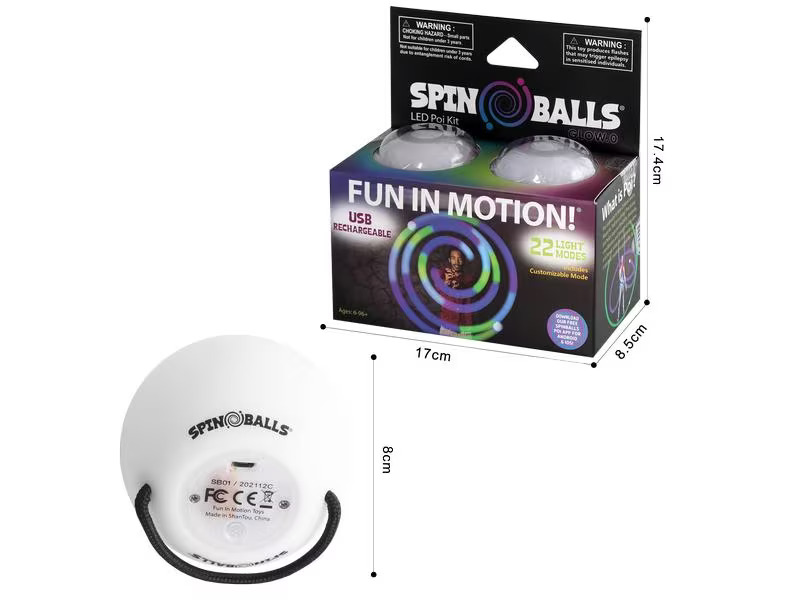 Shashibo Spinballs Glow.0 LED Poi Balls