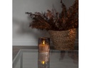 Star Trading LED-Kerze Pillar Flamme Leaf, Ø 10 x 12.5 cm, Braun