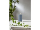 Star Trading LED-Kerze Pillar Flamme Stripe, Ø 7.5 x 15 cm, Blau